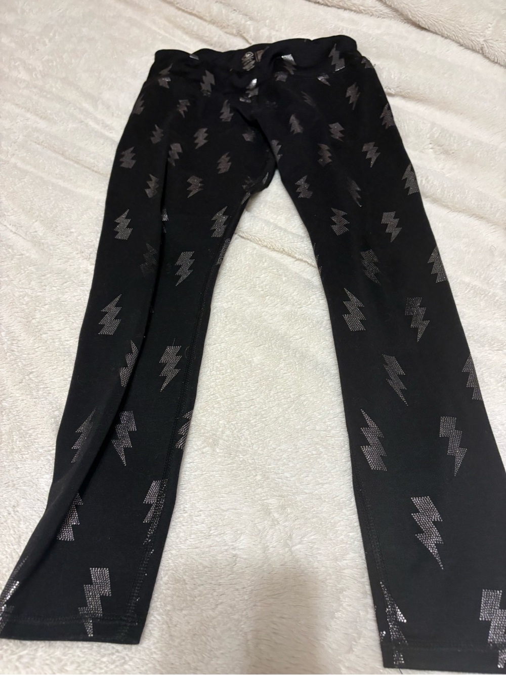 Black Lightning Leggings for Kids